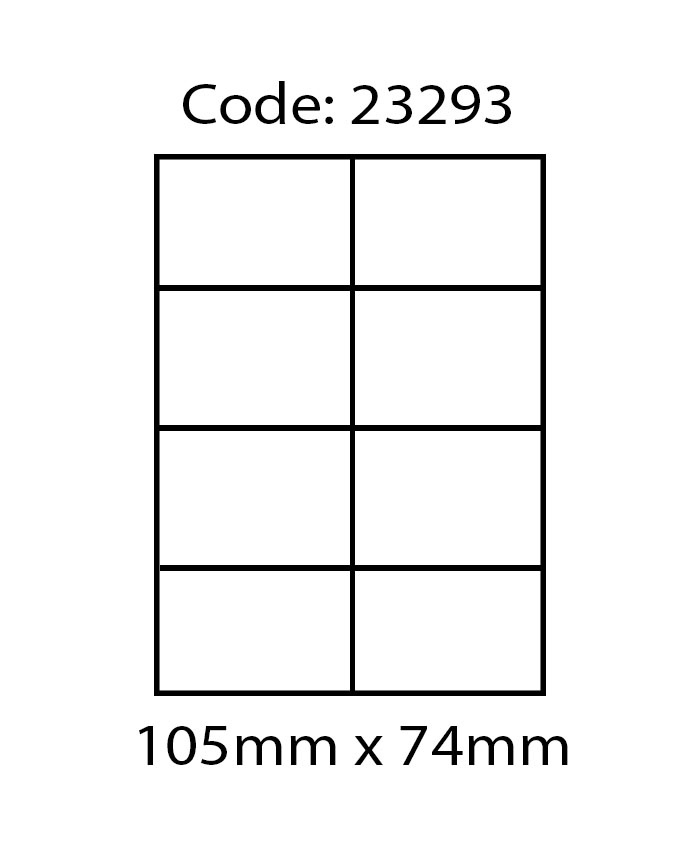 ABBA 23293 Laser Label [105mm x 74mm]