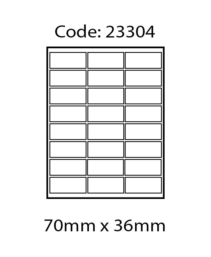 ABBA 23304 Laser Label [64.6mm x 33.8mm]